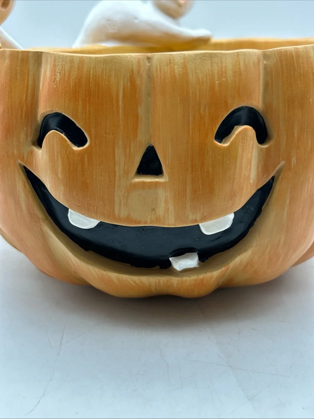 Toil and Trouble Halloween Jack O Lantern Pumpkin Candy Bowl Ghost Trio 8”x10” - Picture 6 of 13
